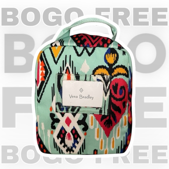 Vera Bradley BOGO FREE SALE Pueblo Light Green Geometric Pattern Lunch Tote - Picture 1 of 8
